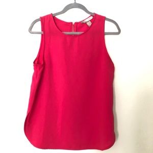 Hot pink sleeveless blouse